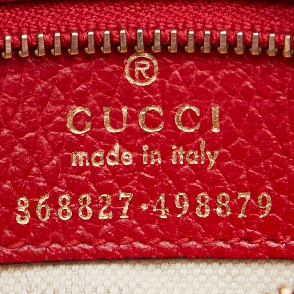 GUCCI Red Leather Shoulder Bag - Picture 6 of 7